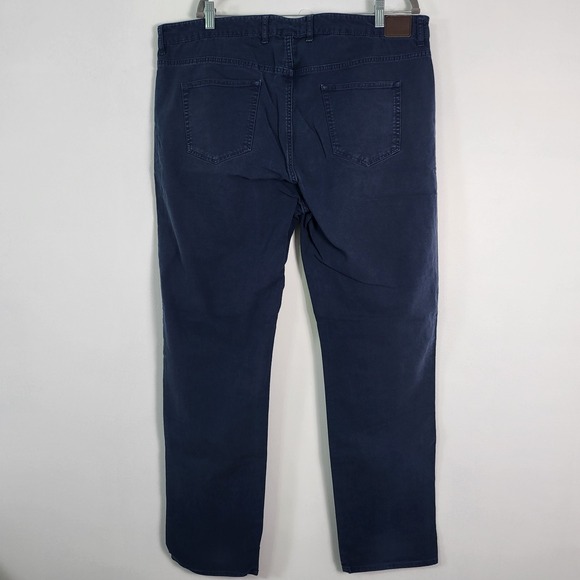 Peter Millar Crown Pants Men's 40x33 Blue Canvas Flat Front 5 Pockets MF18B86 - Picture 3 of 8